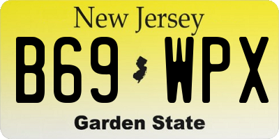 NJ license plate B69WPX