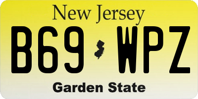 NJ license plate B69WPZ