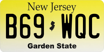 NJ license plate B69WQC