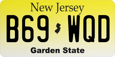 NJ license plate B69WQD
