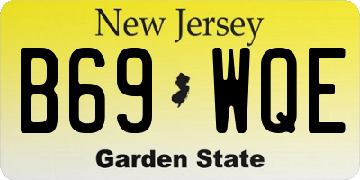 NJ license plate B69WQE