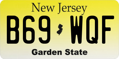 NJ license plate B69WQF