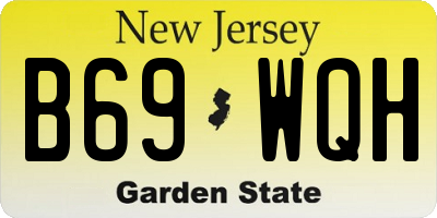 NJ license plate B69WQH