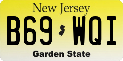 NJ license plate B69WQI