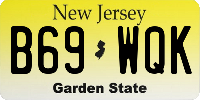 NJ license plate B69WQK
