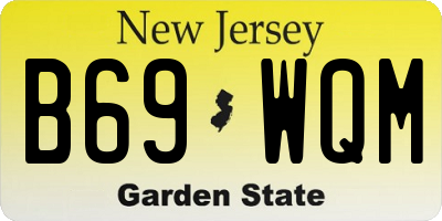 NJ license plate B69WQM