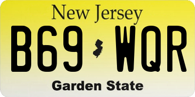 NJ license plate B69WQR