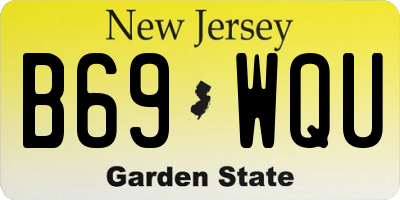 NJ license plate B69WQU