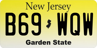 NJ license plate B69WQW