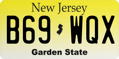 NJ license plate B69WQX