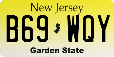 NJ license plate B69WQY