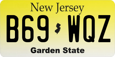 NJ license plate B69WQZ