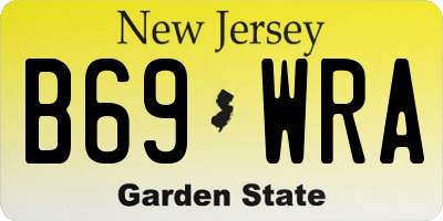 NJ license plate B69WRA