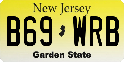 NJ license plate B69WRB
