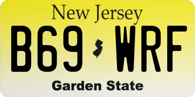 NJ license plate B69WRF