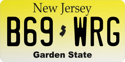 NJ license plate B69WRG
