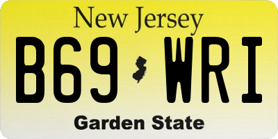 NJ license plate B69WRI