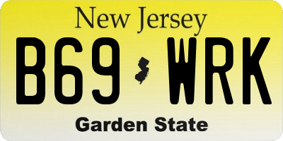 NJ license plate B69WRK