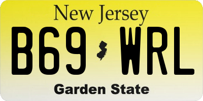 NJ license plate B69WRL