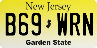 NJ license plate B69WRN