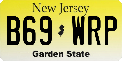 NJ license plate B69WRP