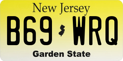NJ license plate B69WRQ
