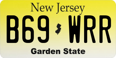 NJ license plate B69WRR