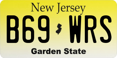 NJ license plate B69WRS