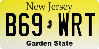 NJ license plate B69WRT