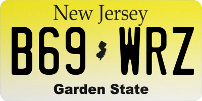 NJ license plate B69WRZ
