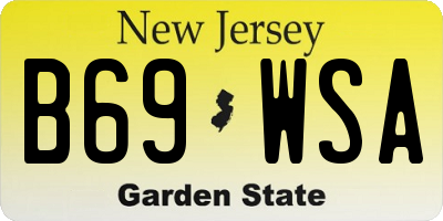 NJ license plate B69WSA