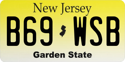 NJ license plate B69WSB