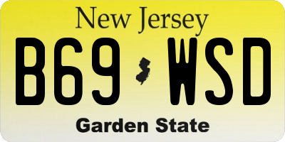 NJ license plate B69WSD