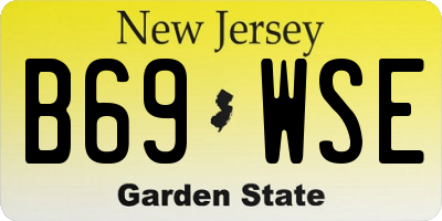 NJ license plate B69WSE