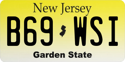 NJ license plate B69WSI