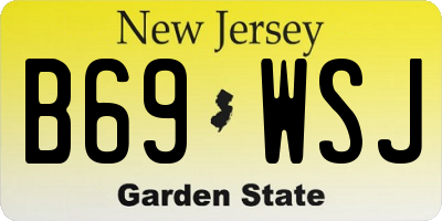NJ license plate B69WSJ