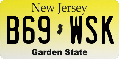 NJ license plate B69WSK