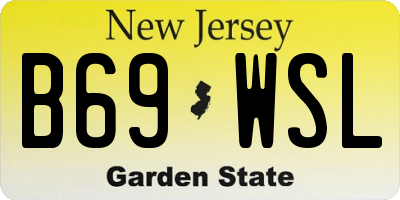 NJ license plate B69WSL