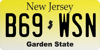 NJ license plate B69WSN