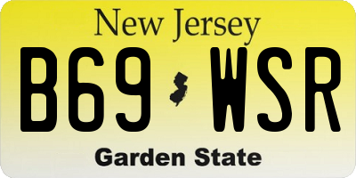 NJ license plate B69WSR