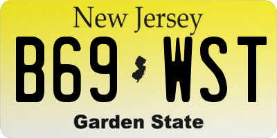 NJ license plate B69WST
