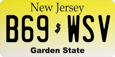NJ license plate B69WSV