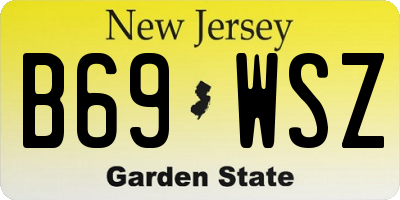 NJ license plate B69WSZ