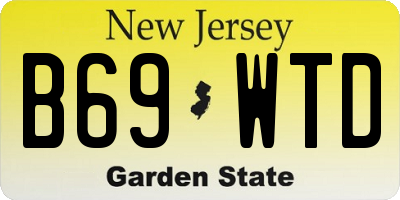 NJ license plate B69WTD