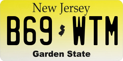 NJ license plate B69WTM
