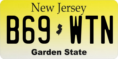 NJ license plate B69WTN