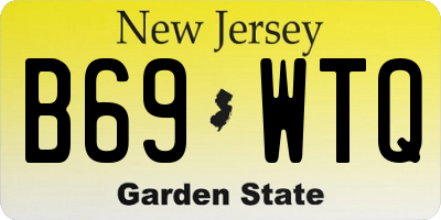 NJ license plate B69WTQ
