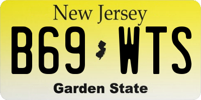 NJ license plate B69WTS