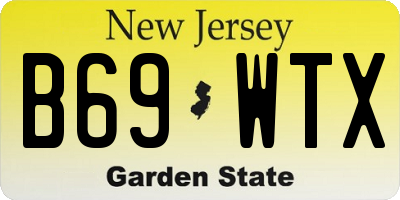 NJ license plate B69WTX