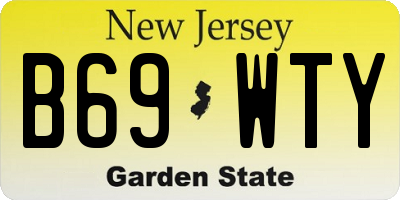 NJ license plate B69WTY